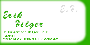 erik hilger business card